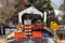 Damaged Schenck`s Mill Covered Bridge