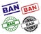 Damaged Textured BAN Stamp Seals