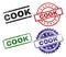 Damaged Textured COOK Seal Stamps