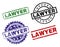 Damaged Textured LAWYER Stamp Seals