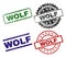 Damaged Textured WOLF Stamp Seals