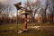 damaged and twisted park signage post-storm