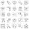 Damaged USB Flash Drive outline icons. Vector USB symbols