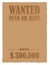 Damaged wanted paper template vector illustration.