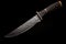Damascus steel blade knife. Generative AI