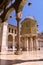 DAMASCUS, SYRIA: The courtyard of the Umayyad Mosque with the Dome of the Treasury