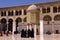 DAMASCUS, SYRIA - MAY 1, 2010: The courtyard of the Umayyad Mosque with the Dome of the Treasury
