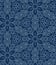 Damask flower motif sashiko stitch pattern. Japanese needlework seamless vector background. Hand drawn texture for textile print.