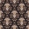 Damask flower vintage seamless vector pattern