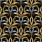 Damask gold silver 3d seamless pattern. Vector ornate patterned