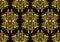 Damask Golden Seamless Pattern Vector