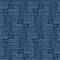 Damask motif sashiko stitch pattern. Japanese needlework seamless vector background. Hand drawn cross patch texture textile print