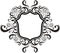 Damask ornamental emblem