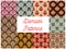 Damask ornate floral seamless pattern set