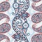 Damask paisley seamless vector pattern.