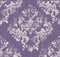 Damask pattern texture in ultra violet color Vector. Royal fabric background. Luxury background decors