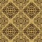 Damask seamless beige Wallpaper.