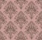 Damask seamless emboss pattern background. Vector classical luxury old damask ornament, royal victorian seamless texture