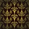 Damask seamless floral pattern. Royal wallpaper. Flowers and crowns on a dark background