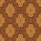 Damask seamless wallpaper - beige and brown design