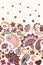 Damask style paisley floral vertical seamless pattern. Vector eps8