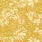 Damask Teardrop Gold Ornament, seamless pattern