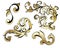 Damask vintage baroque scroll ornament swirl. Victorian monogram heraldic swirl