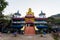 Dambulla, Sri Lanka - March 30, 2019: Golden temple with big Buddha statue in Sri Lanka