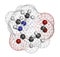 Daminozide Alar plant growth regulator molecule. Has been banned because of carcinogenicity concerns. 3D rendering. Atoms are.