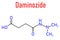 Daminozide or Alar plant growth regulator molecule. Skeletal formula.