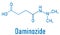 Daminozide or Alar plant growth regulator molecule. Skeletal formula.