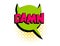 Damn speech bubble pop art comic text