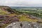 A damp, dark and grey summer morning on Baslow Edge in Derbyshire