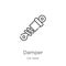 damper icon vector from car repair collection. Thin line damper outline icon vector illustration. Outline, thin line damper icon