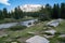 Dana Fork River in Yosemite National Park on a sunny summer day off of Tioga Pass road