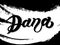 Dana. Woman`s name. Hand drawn lettering