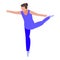 Dance acrobat icon isometric vector. Female art