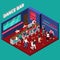 Dance Bar Isometric Composition