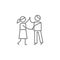 Dance, couple, parents icon. Element of family life icon. Thin line icon for website design and development, app development.