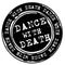 Dance with Death black rubber stamp