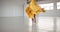 Dance, feet and a ballet woman for performance in a creative art studio with energy and passion. Legs, spin and shoes of