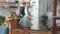 Dance, freedom and love with couple in kitchen in celebration, energy or wellness together. Happy, relax and health with