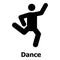 Dance icon, simple style