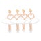 Dance of the little swans. Four ballerinas on a white background. Vector graphics