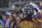 The dance of Los Negritos carnival of HuÃnuco Peru with masks dates back to colonial times when slaves arrived from Africa-