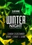 Dance party, dj battle poster design. Winter disco party. Music event flyer or banner illustration template