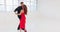 Dance, salsa and fast with a man and woman in a studio for training, dancing or performance rehearsal. Love, couple and