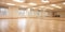 Dance studio boasting a sleek wooden floor , concept of Rhythmic movement