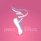 Dance studio vector logo, icon