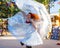 Dance of veils during a replica of a Portuguese medieval festival